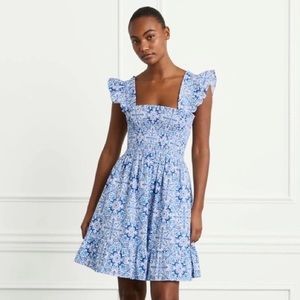 Hill House Elizabeth Nap Dress XS Blue Mosaic